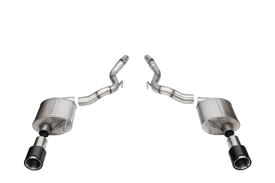 3.0in. Dual Rear Exit Axle-Back Exhaust System With 4.5in. Polished Straight Cut