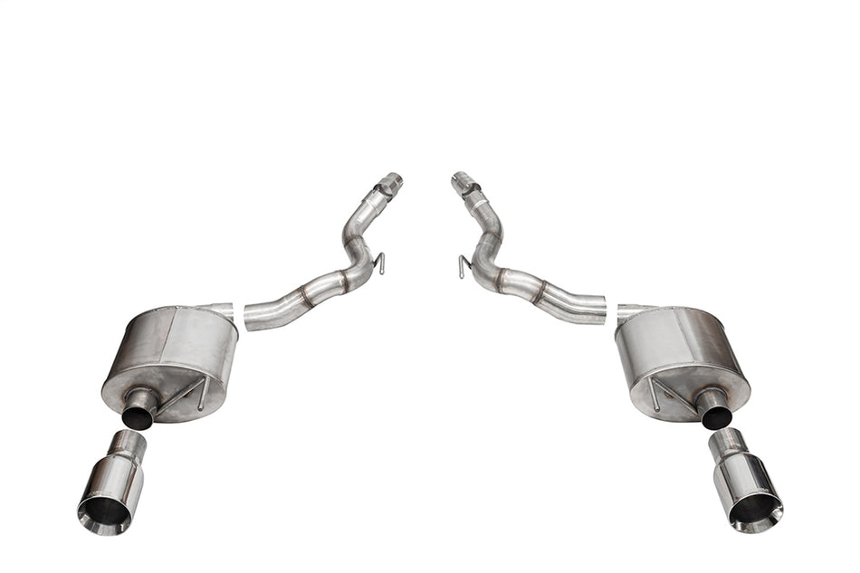 3.0in. Dual Rear Exit Axle-Back Exhaust System With 4.5in. Polished Straight Cut
