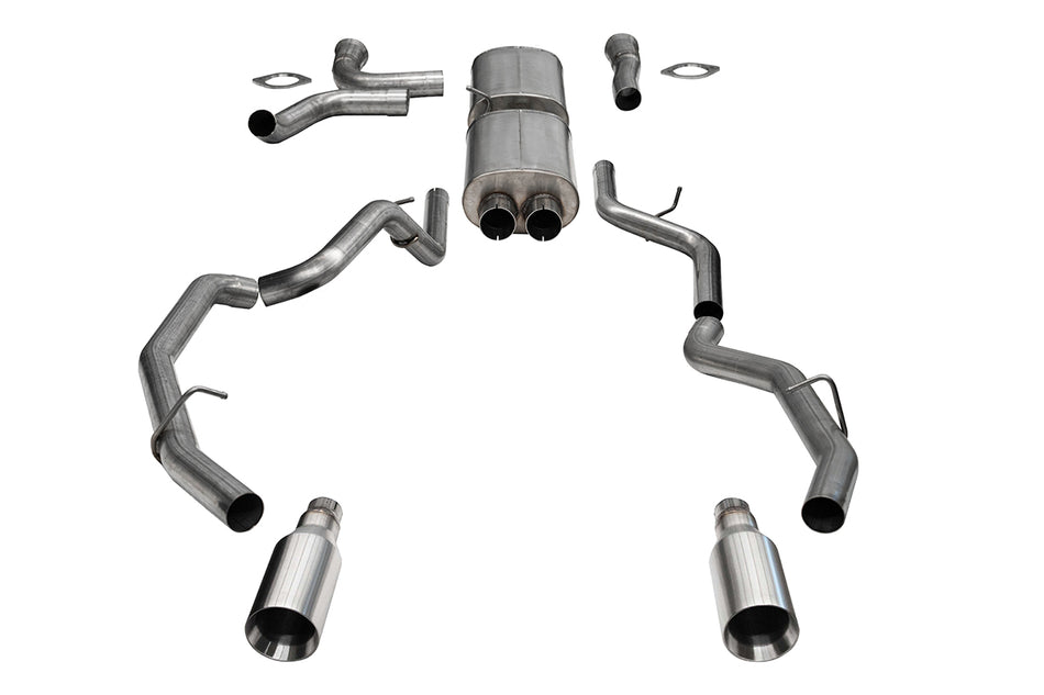 3.0in. True Dual Cat-back Exhaust System With Dual Rear Exit And Flat Cut 5.0in.