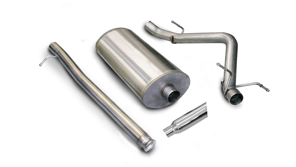 3.0in. Cat-Back Single Side Exit With Single 4.0in. Polished Slash Cut Tip
