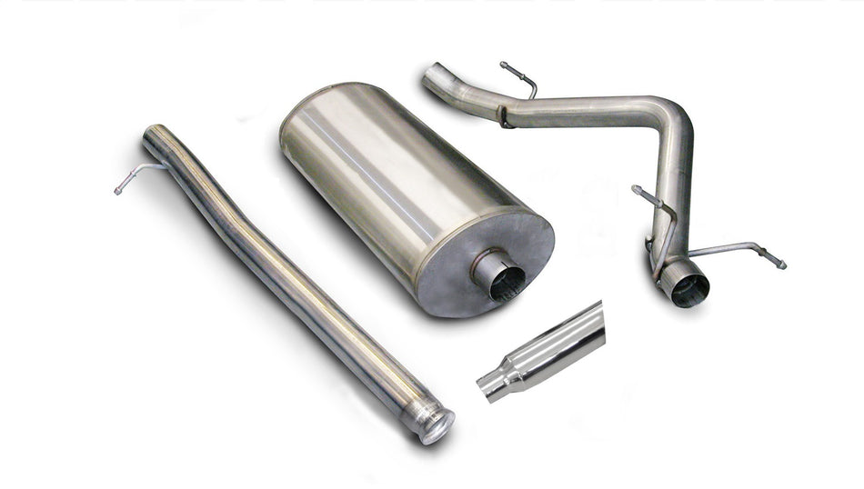 3.0in. Cat-Back Single Side Exit With Single 4.0in. Polished Slash Cut Tip