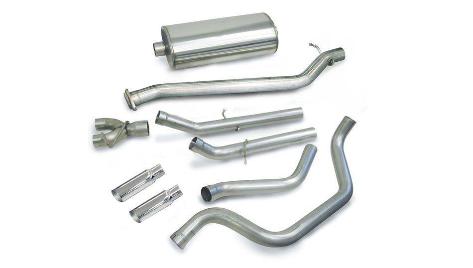 3.0in. Cat-Back Dual Rear Exit With Single 4.0in. Polished Slash Cut Tips