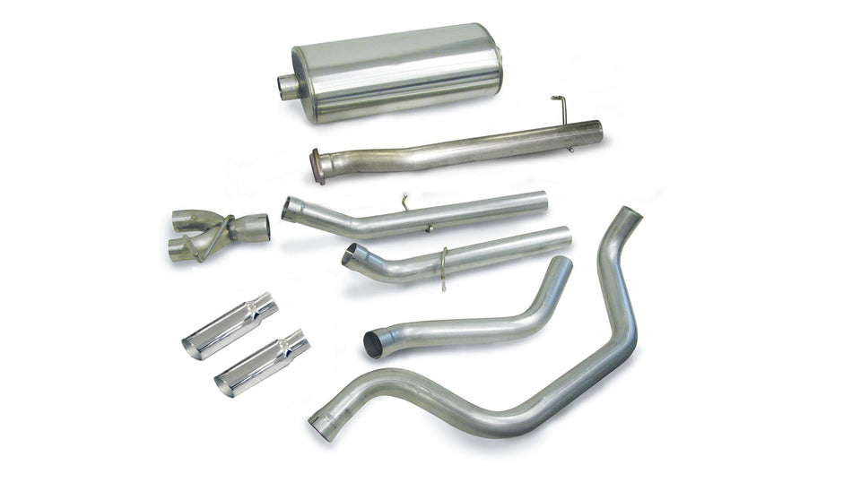 3.0in. Cat-Back Dual Rear Exit With Single 4.0in. Polished Slash Cut Tips