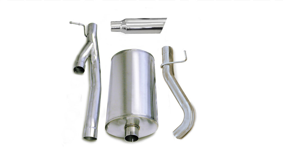 3.0in. Cat-Back Single Side Exit With Single 4.0in. Polished Slash Cut Tip