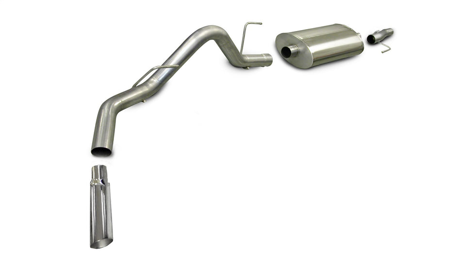 3.0in. Cat-Back Single Side Exit With Single 4.0in. Polished Slash Cut Tip