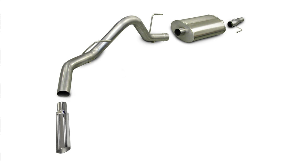 3.0in. Cat-Back Single Side Exit With Single 4.0in. Polished Slash Cut Tip