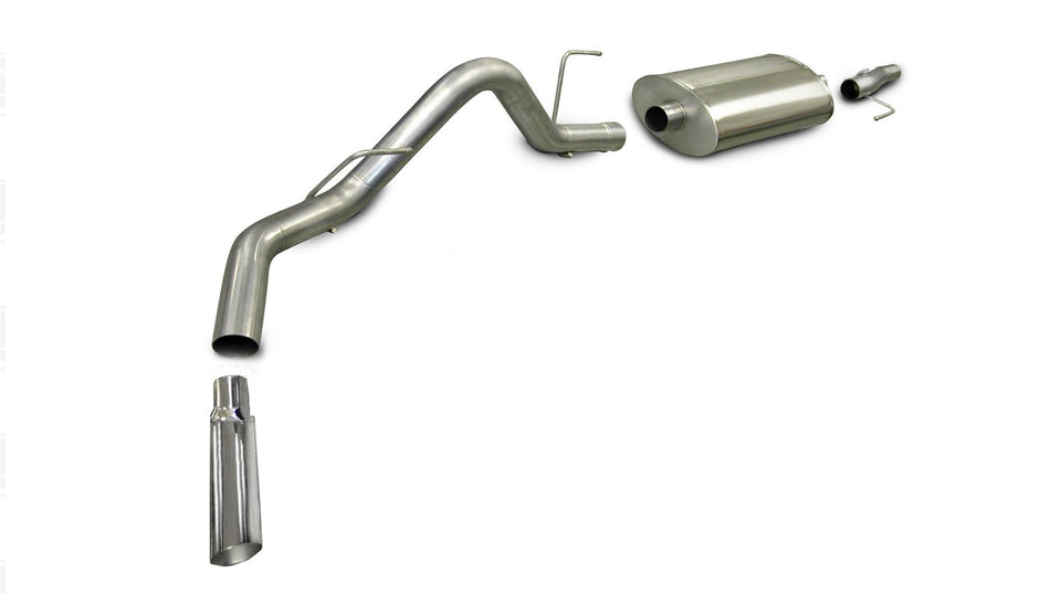 3.0in. Cat-Back Single Side Exit With Single 4.0in. Polished Slash Cut Tip
