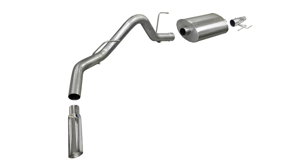 3.0in. Cat-Back Single Side Exit With Single 4.0in. Polished Slash Cut Tip