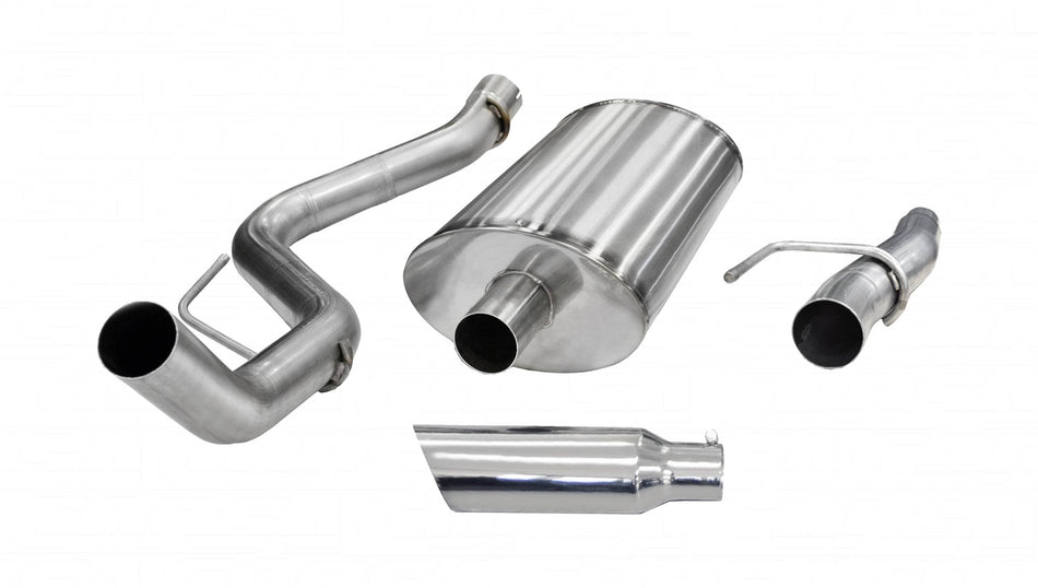 3.0in. Cat-Back Single Side Exit With Single 4.0in. Polished Slash Cut Tip