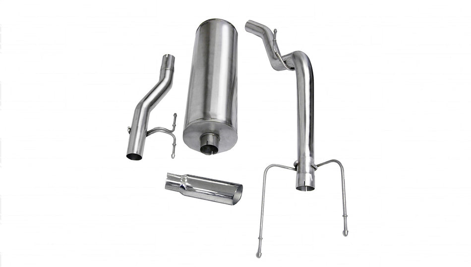 3.0in. Cat-Back Single Side Exit With Single 4.0in. Polished Slash Cut Tip