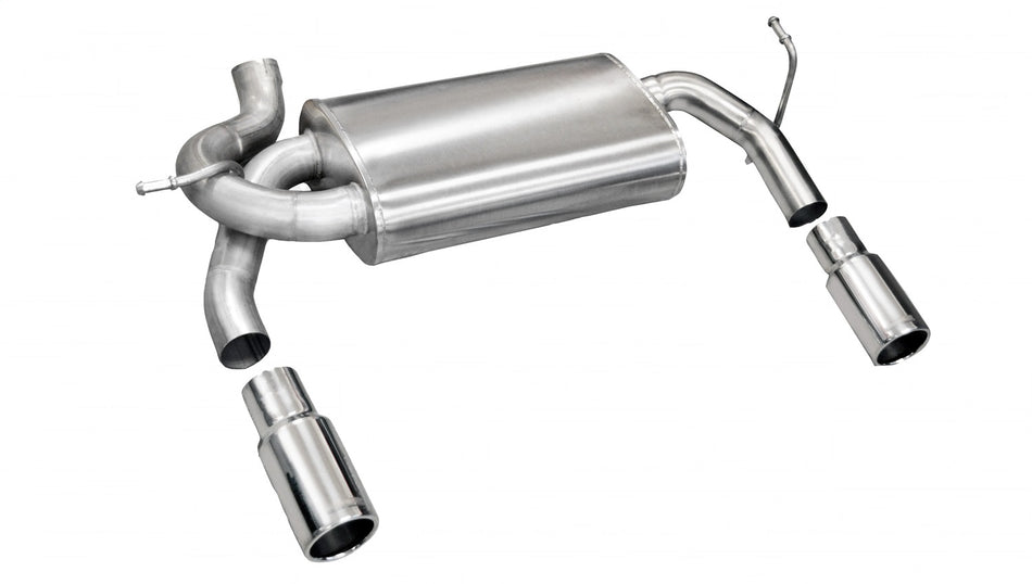 2.5in. Axle-Back Dual Rear Exit With Single 3.5in. Polished Straight Cut Tips