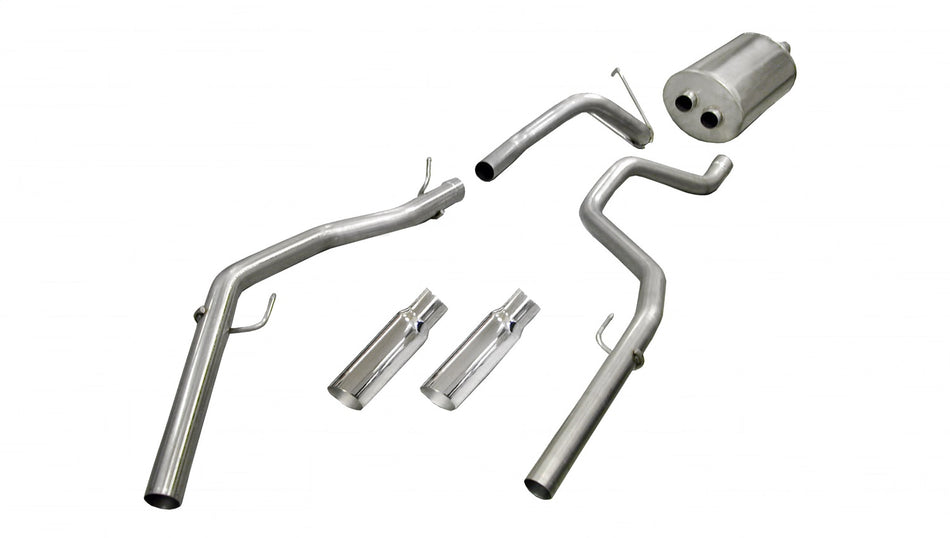 3.0in. Cat-Back Dual Rear Exit With Single 4.0in. Polished Slash Cut Tips