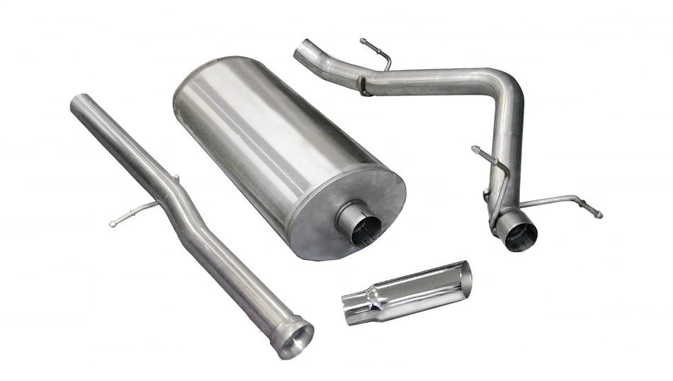3.0in. Cat-Back Single Side Exit With Single 4.0in. Polished Slash Cut Tip