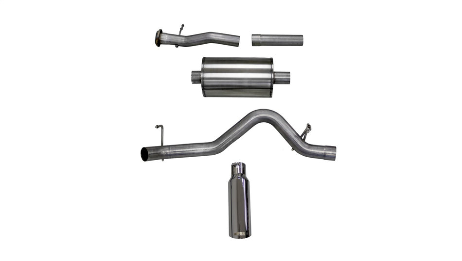 3.0in. Cat-Back Single Side Exit With Single 4.0in. Polished Slash Cut Tip