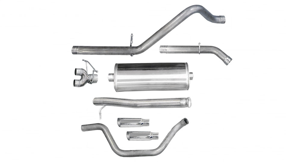 3.0in. Cat-Back Dual Rear Exit With Single 4.0in. Polished Slash Cut Tips