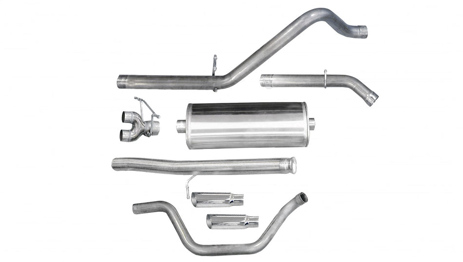 3.0in. Cat-Back Dual Rear Exit With Single 4.0in. Polished Slash Cut Tips