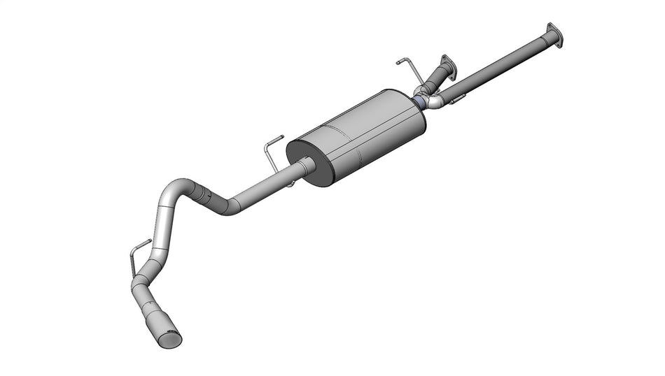 3.0in. Cat-Back Single Side Exit With Single 4.0in. Polished Slash Cut Tip