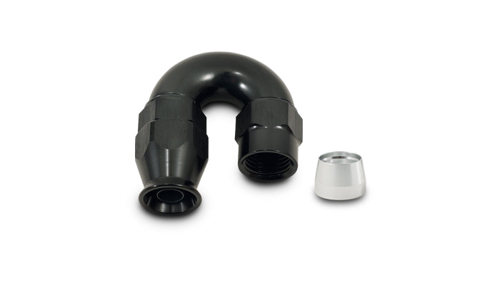 Vibrant Performance - 28806 - 180 Degree High Flow Hose End Fitting For PTFE Lined Hose  -6AN