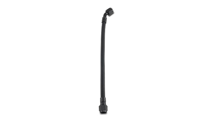 Vibrant Performance - 29040- PTFE Flex Hose Assembly  AN Hose Size: -8  Hose Length: 12 In  Hose End Style: Straight / 45 Degrees