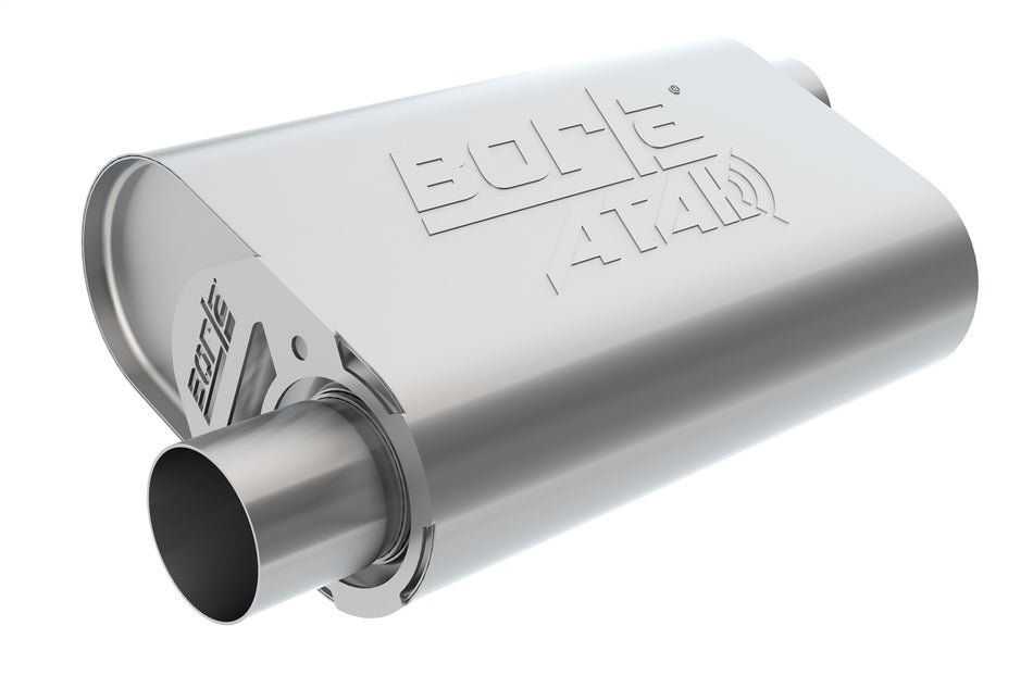 CrateMuffler Muffler Chrysler/ Dodge/ Plymouth/ Mopar Big Block 383/ 413/ 426/ 440 CID V8 Moderate Output 2.5 In. Offset Inlet/ 2.5 In. Offset Outlet ATAK