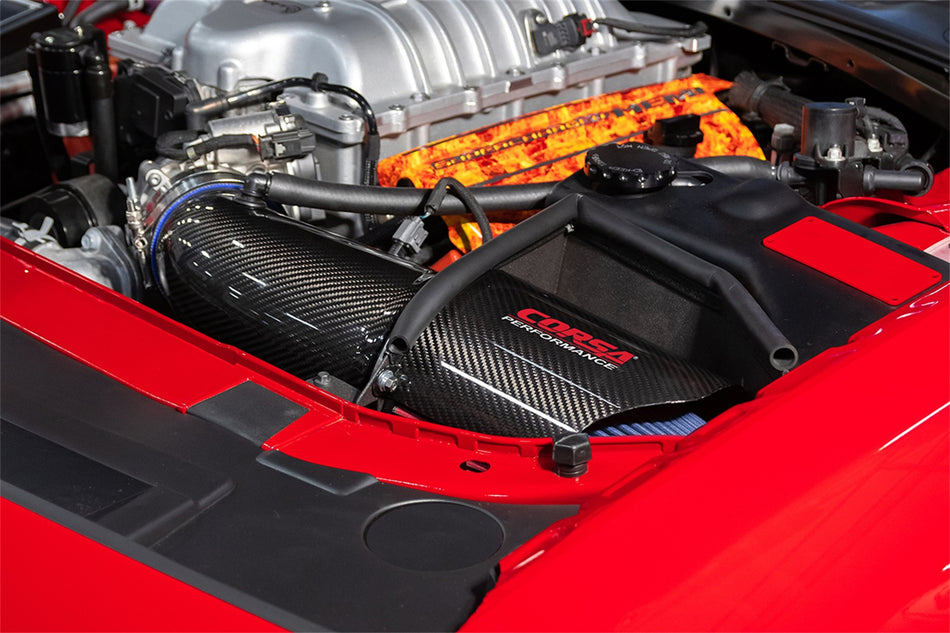 Corsa Performance Hellcat Carbon Fiber Air Intake With DryTech 3D No Oil Filtrat