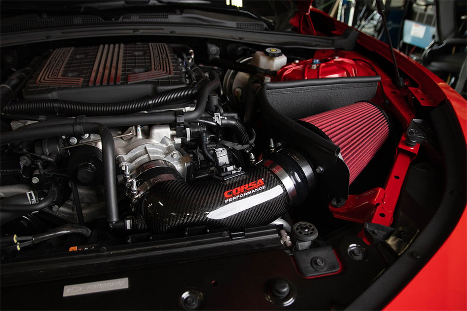 Corsa Performance Camaro ZL1 Carbon Fiber Air Intake With DryTech 3D No Oil Filt