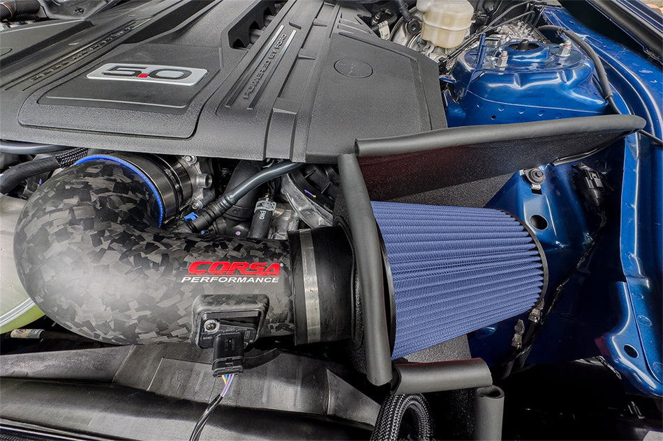 Corsa Performance Mustang GT Matte Forged Carbon Fiber Air Intake With Oiled Fil