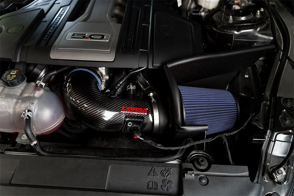 Corsa Performance Mustang GT Carbon Fiber Air Intake With Oil Filtration