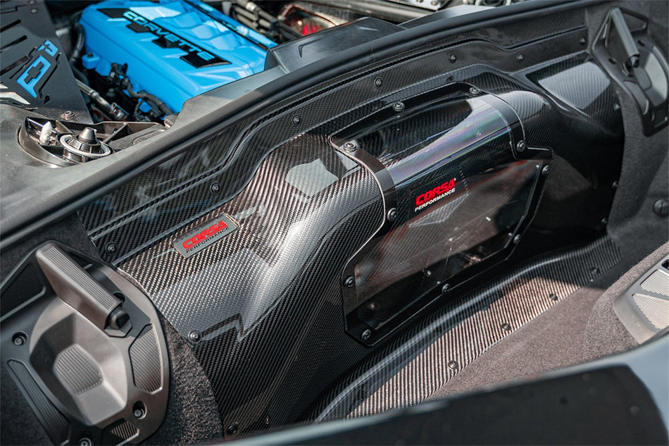 Corsa Performance C8 Corvette Carbon Fiber Trunk Panel With Polycarbonate Window