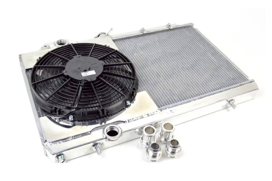 Mitsubishi Evo 7/8/9 Full Size Slim All-Aluminum Radiator W/ 12in SPAL Fan