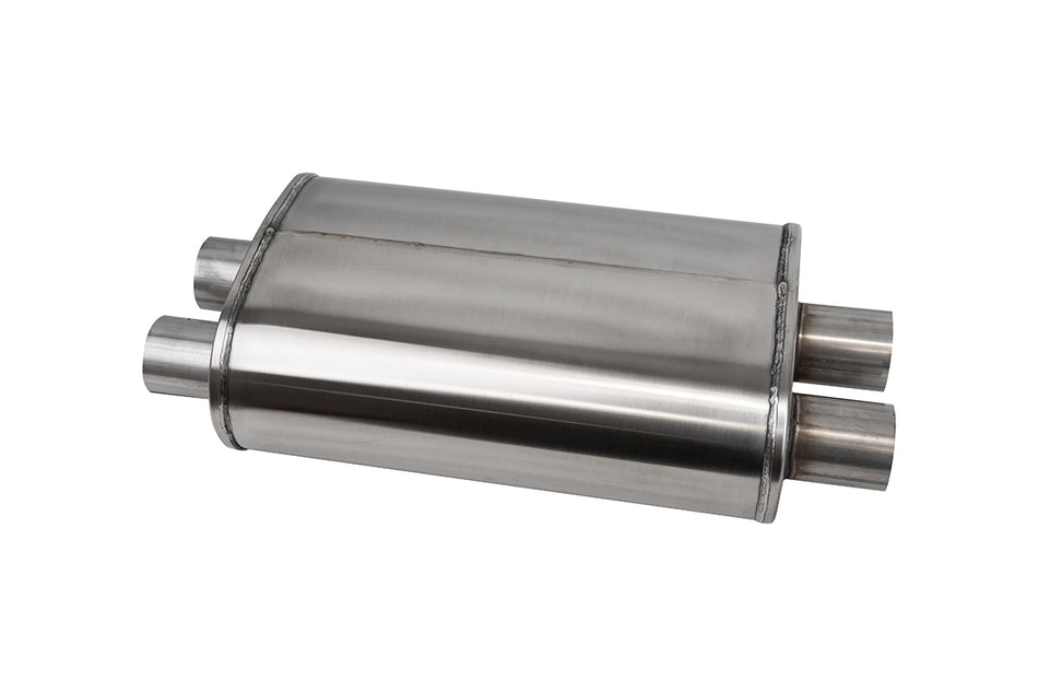 2.5in. Dual Inlet/Dual Outlet Muffler With Integrated X-Pipe And RSC Technology