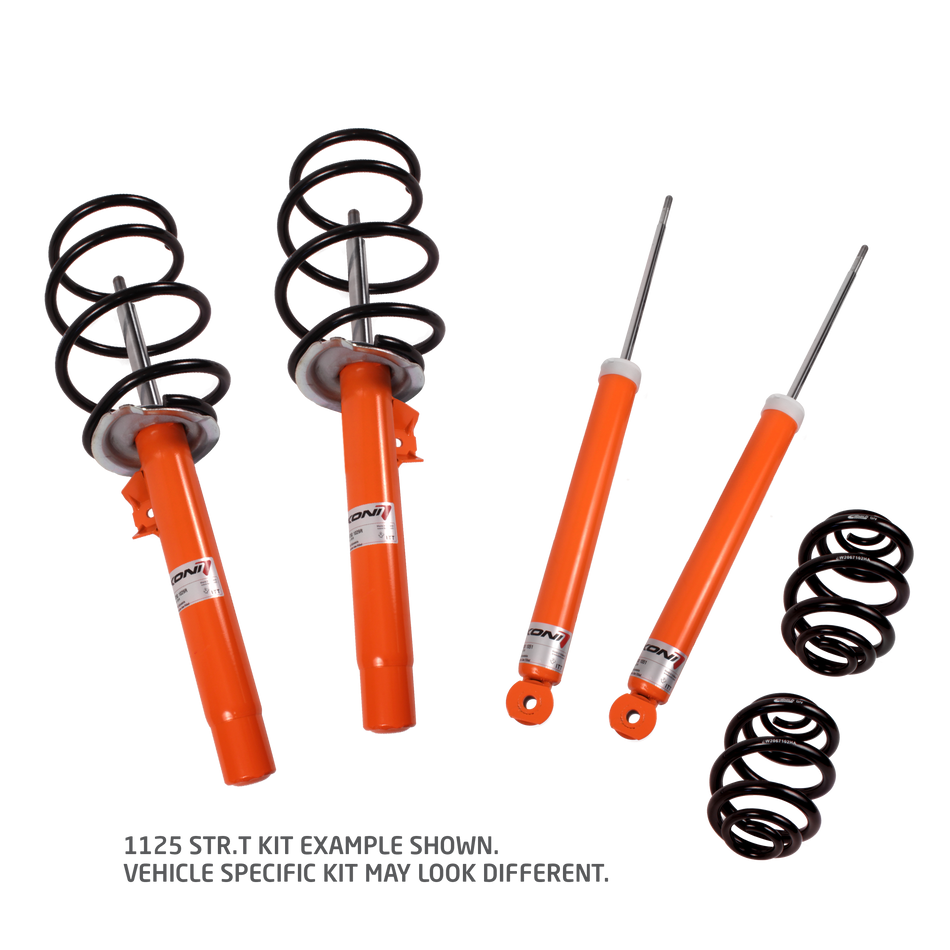 Koni - 1125 KONI STR.T/Eibach Kit- 4 STR.T (orange) Dampers & 4 Eibach Lowering Springs