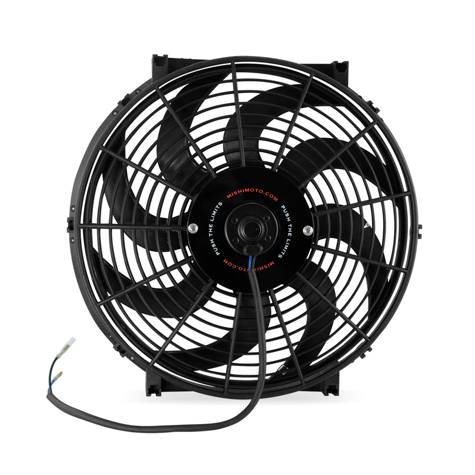 Mishimoto MMFAN-14C Electric Fan  Slim  Curved Blade  Black  14 In