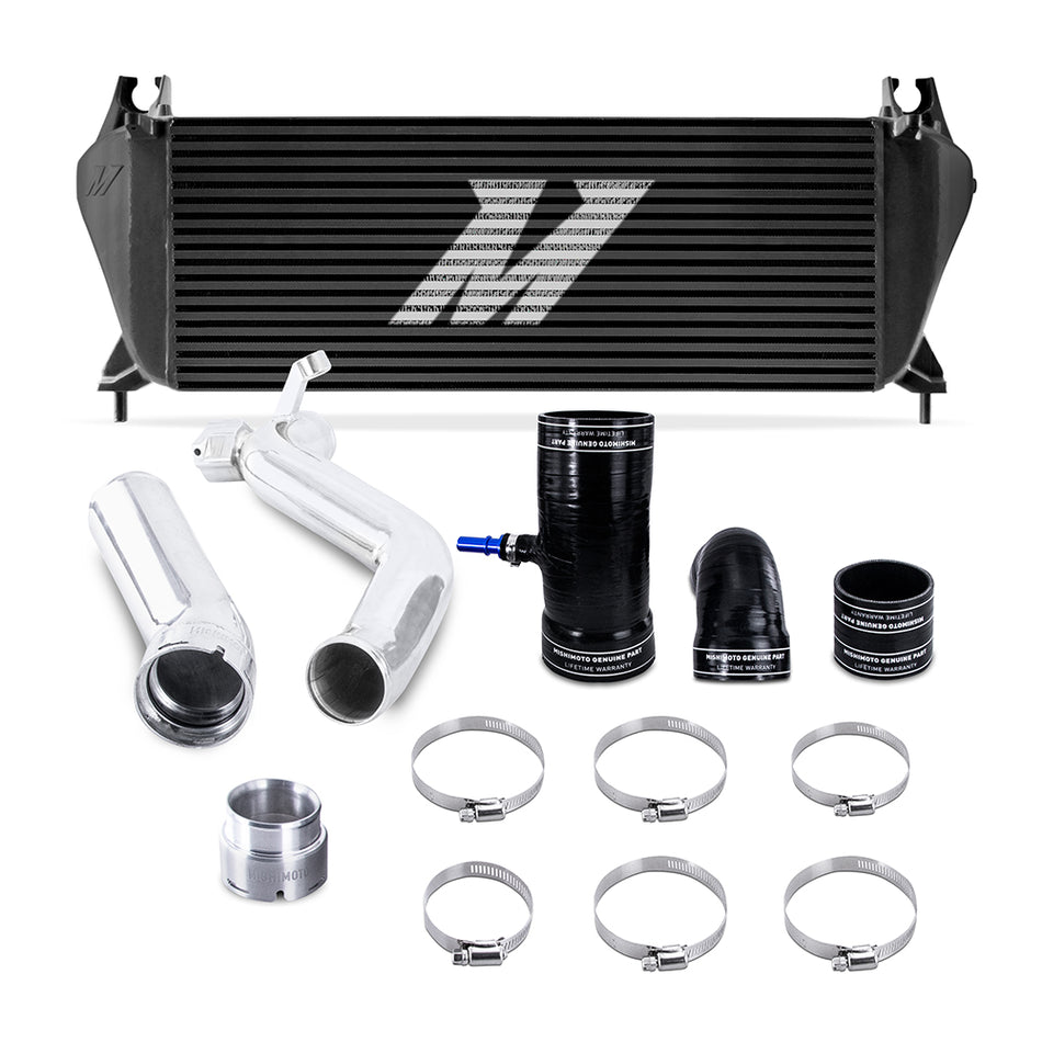 Mishimoto MMINT-RGR-19KBKP Intercooler Kit  Black/Polished  Fits Ford Ranger EcoBoost 2.3L 2019-2023